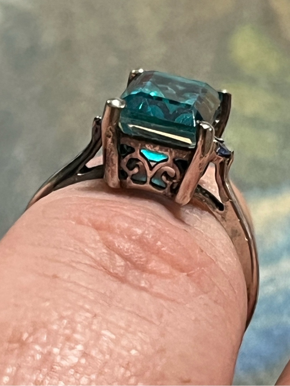 Chuck Clemency STS Sterling Silver 925 Tourmaline Amethyst Ring - Size 5.75 - Picture 4 of 9